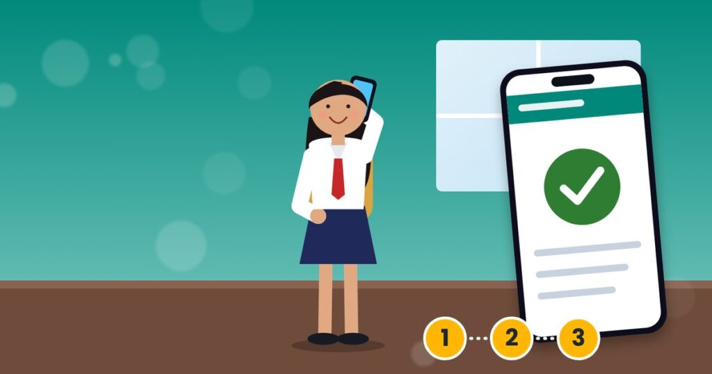 Student filling an online scooty scheme form on a smartphone